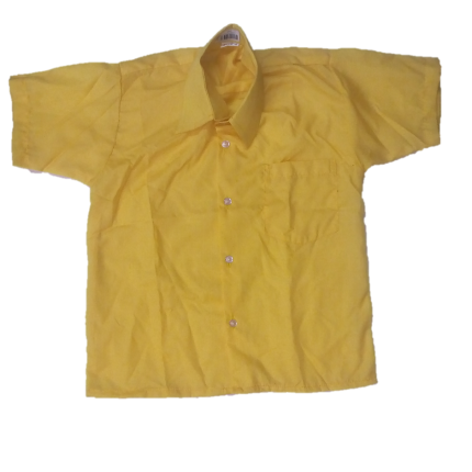 Yellow short sleeved shirt