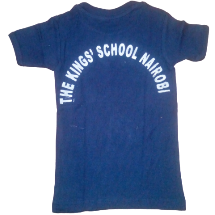 Navy blue tshirt with logo (kings school -Nairobi)