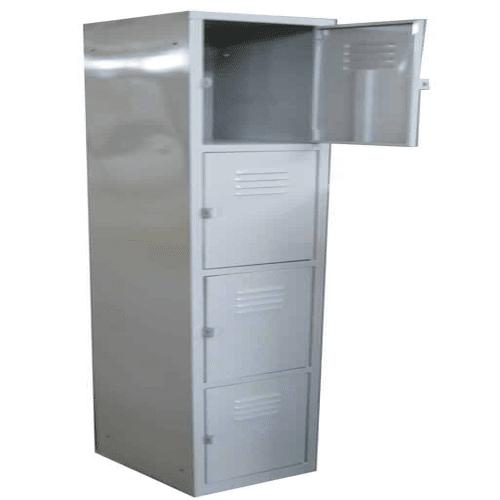 4 COMPARTMENT LOCKER 16 DEEP with Padlock Fittings LIGHT...