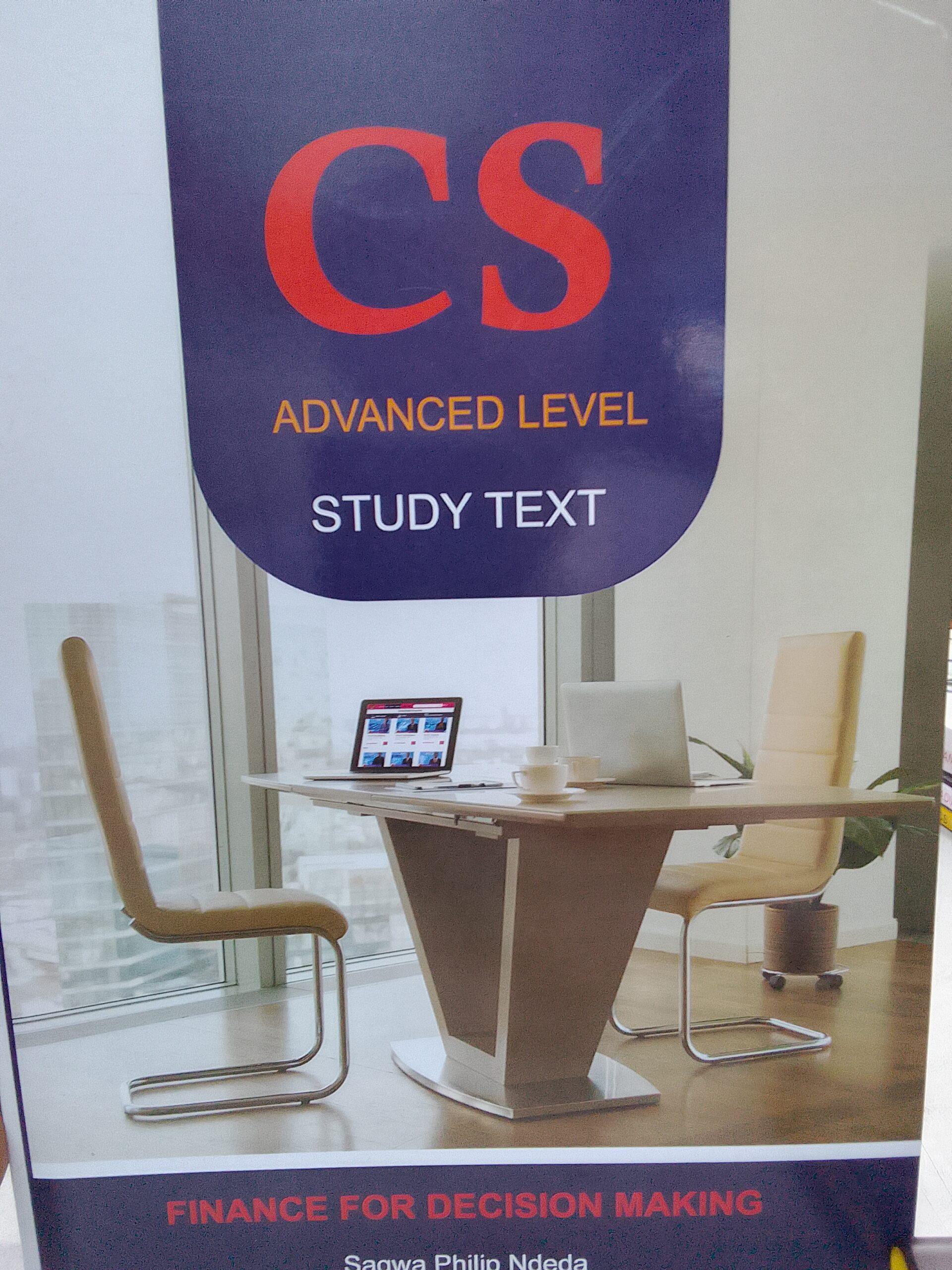 CS ADV STUDY FINANCE FOR DECISION MAKING