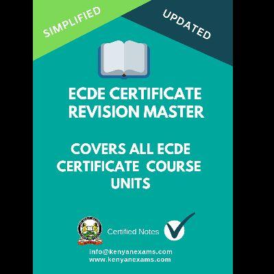 ECDE CERTIFICATE REVISION MASTER