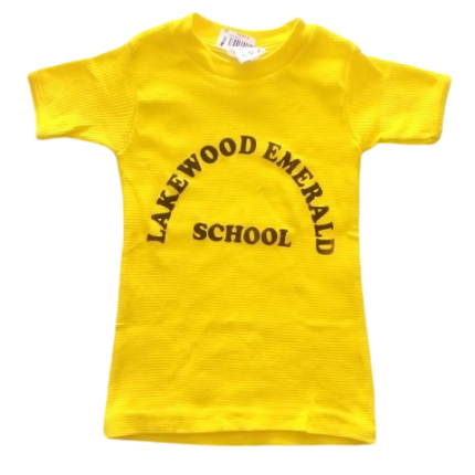 yellow t-shirt with logo (Lakewood Emerald School)