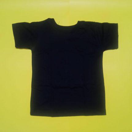 Round Neck Black Cotton Tshirt