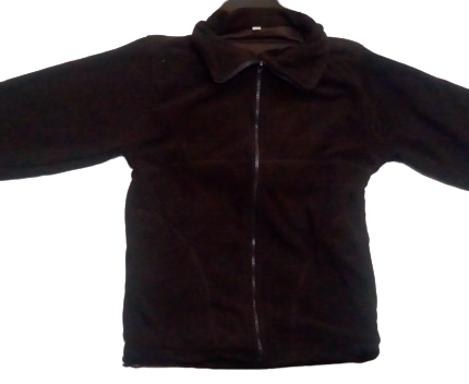 Dark Brown Plain Fleece Jacket