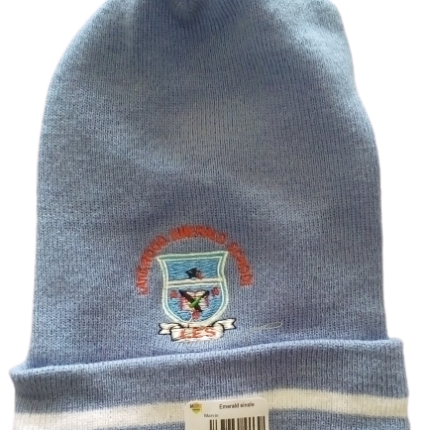 Sky Blue White Single Layer Marvin with Logo (Lakewood Emerald School)