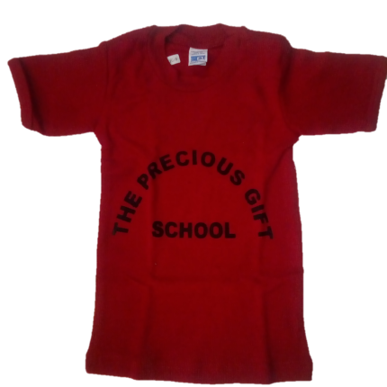 Red T-shirt with logo (Precious Gift School Nairobi)