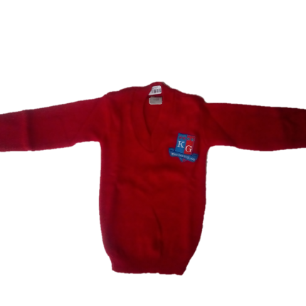 Red Plain Sweater with logo (Kindergate Academy)