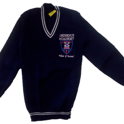 Navy blue & White Sweater with logo (Eminence Education Center)