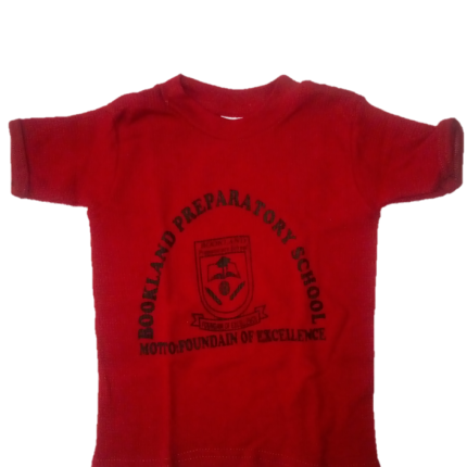 Red Cotton tshirt with logo (Bookland Preparatory)