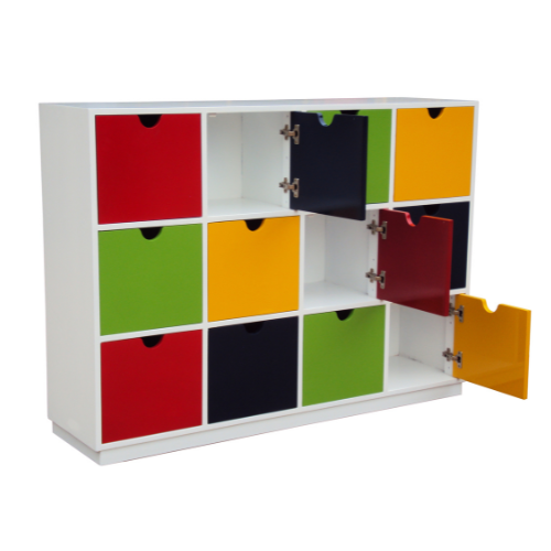 Wooden Lockers Kindergarten 12 Compartment