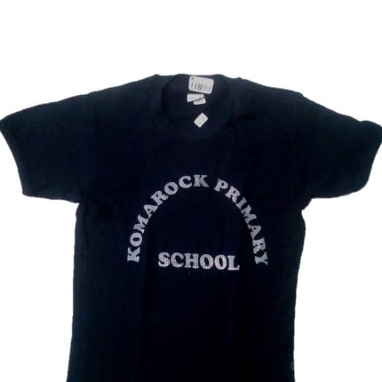 Navy blue tshirt with logo (Komarock Primary school-Nairobi)