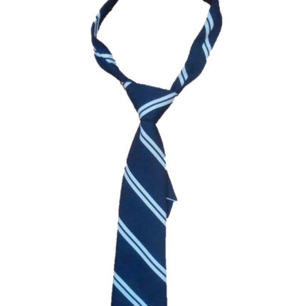Navy Blue double stripped white tie