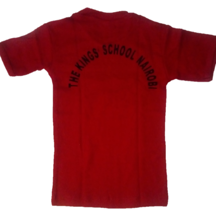 Red tshirt with logo (kings school -Nairobi)
