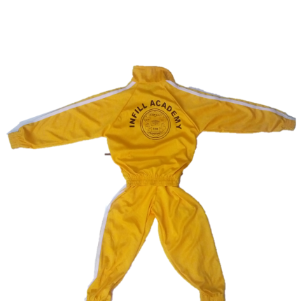Yellow white striped tracksuit with logo (Infill Academy)