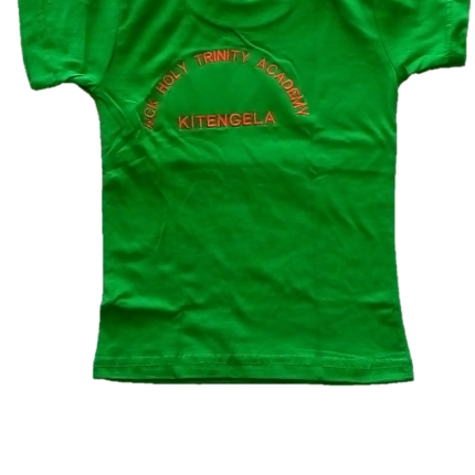 Green Cotton tshirt with ACK Holy Trinity School logo