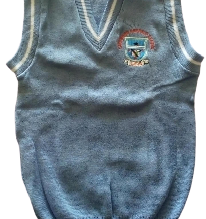 Sky blue windbreaker with logo (Lakewood Emerald School)