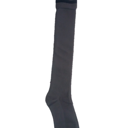 Grey navy blue & white striped socks