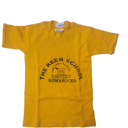 Yellow t-shirt with logo (Keen School)