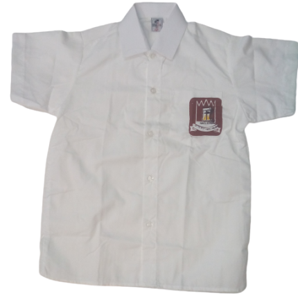 White short sleeved shirt with logo (Kings School)