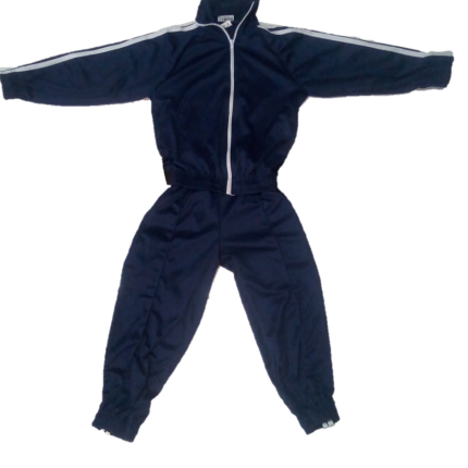 Navy blue and white Plain Tracksuit