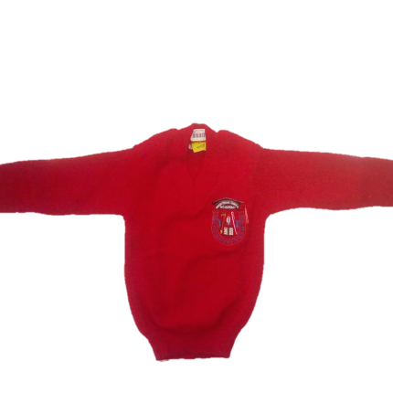 Red sweater with logo (PCEA Kayole School Nairobi)