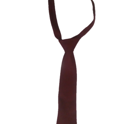 Maroon plain necktie