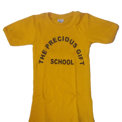 Yellow T-shirt with logo (Precious Gift School Nairobi)