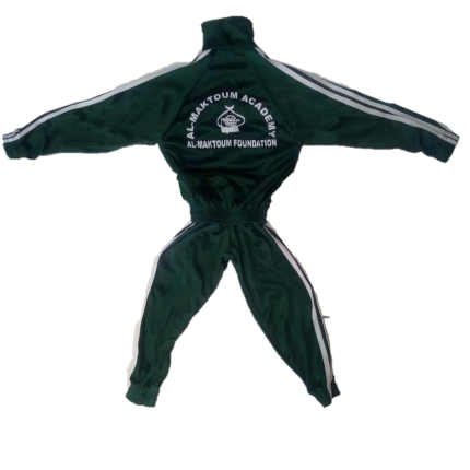 Green white Almaktoum tracksuit with logo