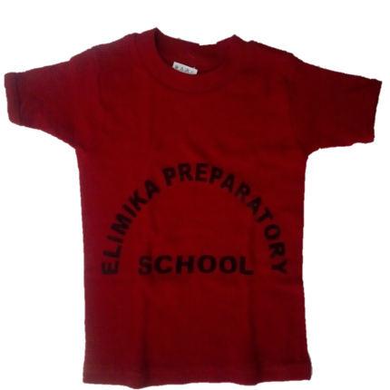 Red t-shirt with logo (Elimika School)
