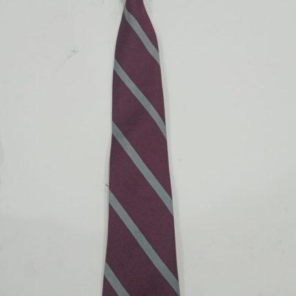 Maroon Grey Long Tie